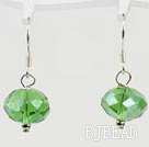 12mm facetas pendientes de cristal verde