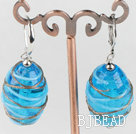 lovely sea blue colored glaze earrings under $ 40