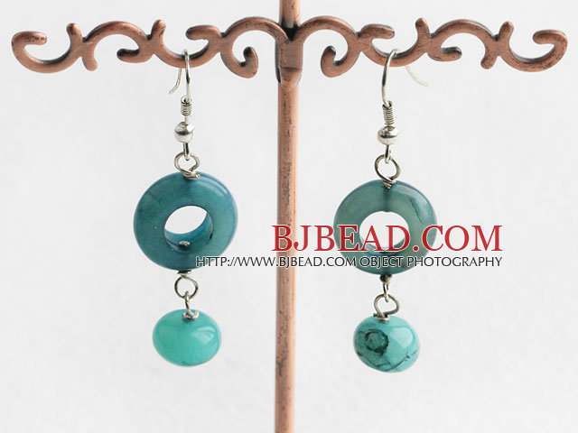pendientes de jade azul