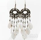 Vintage Style Drop Shape White Shell en kri...