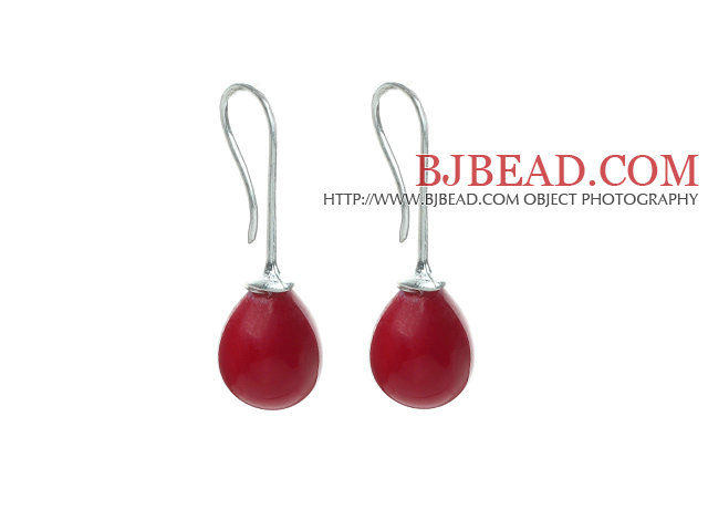 Classic Design Drop Shape Red Seashell Beads Earrings