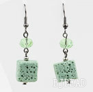 Light Green Volcanic Stone Earrings under $ 40