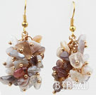 Cluster Style Persian Gray Agate Earrings