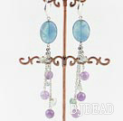 rainbow fluorite dangle earrings under $ 40