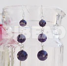 natural amethyst ball earrings under $ 40