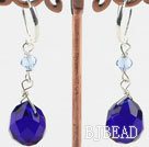 blue drop crystal earrings 