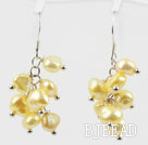 Dyed Yellow Freshwater Pearl Earrings