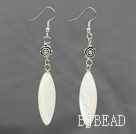 white shell earrings