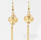 New Design Long Style Yellow Colored Glaze Charm Earrings under $ 40