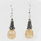 Classic Design Yellow Color Drop Shape Faceted Crystal Earrings under $ 40