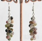 seven colored jade cluster earrings under $5