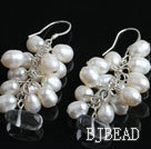 dyed pearl crystal earring under $ 40