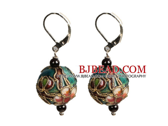 Simple Style Beautiful Vintage Cloisonne Ball Earrings