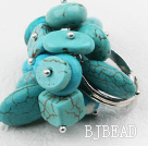 Classic Design Diverse Turquoise Verstelbare Ring