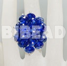 blauw kristal ring