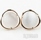 Fashion Style Immitation Cat's Eye Gold Plated Hypoallergenic Studs Earrings