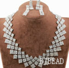 Shining Alloy With Rhinestones Wedding Bridal Jewelry Set (Necklace and Matched Earrings)