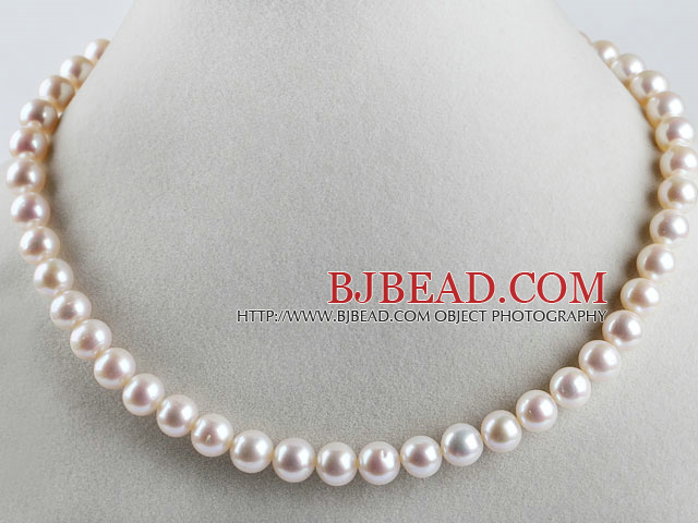 favoriete 15,7 centimeter 10-11mm natuurlijke witte ronde parel ketting
