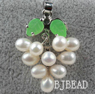 5-6mm White Freshwater Pearl Leaf Shape Pendant ( No Chain )