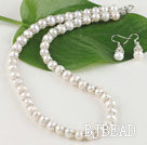 8-9mm gekweekte natuurlijke zoet water parelketting oorbel set armband