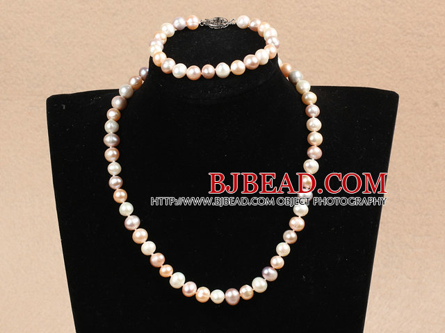 Surtido de Cristal Negro Set (Correa de collar y pendientes emparejados)