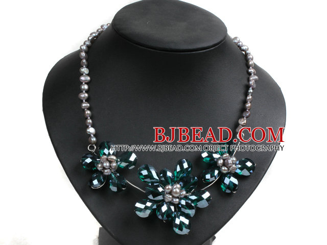 collana di perle e ametista