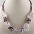 wonderful chunky amethyst necklace with lobster clasp