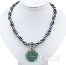 double strand pearl and aventurine necklace with moonlight clasp under $ 40