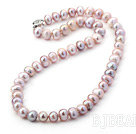 8-9mm Clasic Natural Pink Ronde Zoetwater Parel kralen ketting