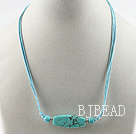 17,3 inches turquoise hanger ketting met uitschuifbare keten