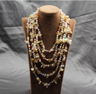 Gorgeous Statement Multi Layer Natural Pear...