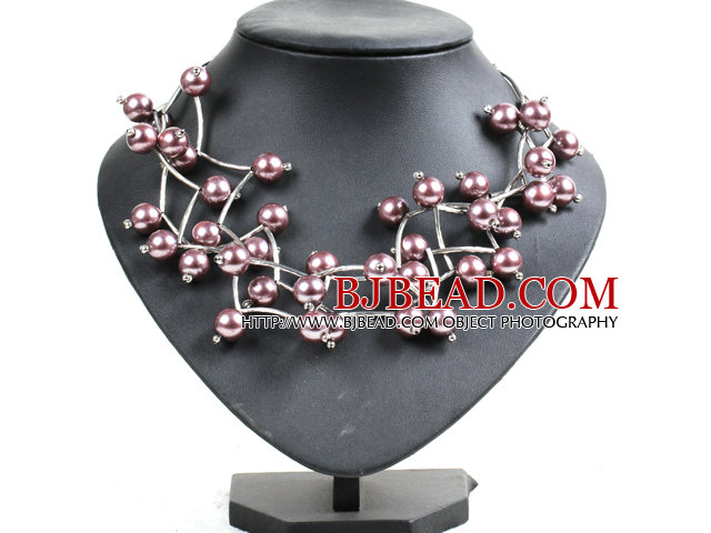 51 pollici labradorite e nero lunga collana di perle di stile