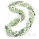 Multi fili Prehnite naturale e bianco e ver...