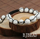 Stile Shamballa Carved Sea White Shell Bracciale con coulisse