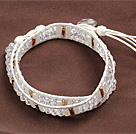 12mm Ronde Bloem Aquamarijn kralen Stretch Bangle Armband