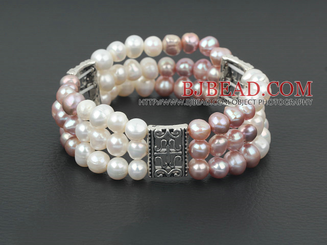 rple 6-7mm pearl bracelet lilla 6-7mm perle armbånd