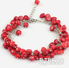 red coral bracelet with extendable chain