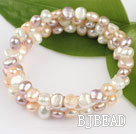 6-7mm popular 3 strand natural fresh water pearl 