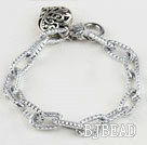 fashion metal chain bracelet with heart charm