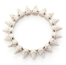 Simple Style White Howlite Punk Bullet Stre...