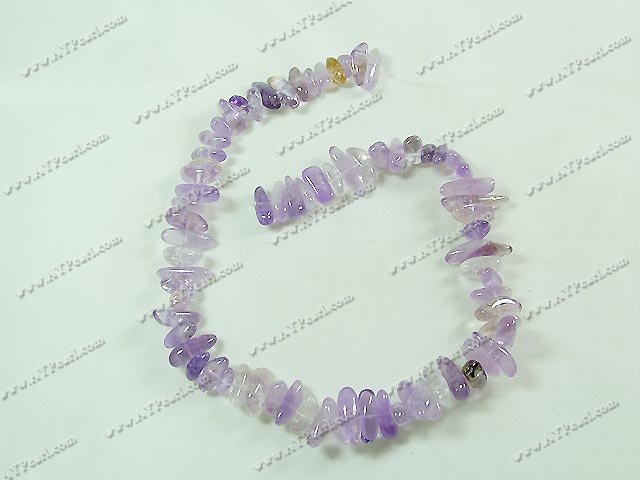 Handmade long tooth-like amethyst