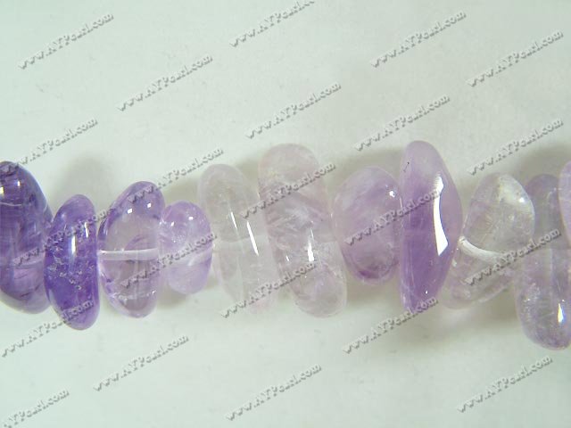 Handmade long tooth-like amethyst