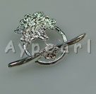 Handmade silver plated flower clasp