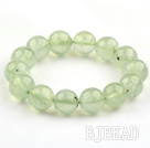 13 millimetri rotonda Stretch Prehnite naturale Beaded Bracciale