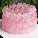 Lovely Fashion Rose Quartz Beads Strand Bracciale (4 tipi diversi tra cui scegliere)