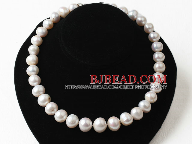 Collana Di Perle D'Acqua Dolce Naturali 3-4 Mm Bianche - 18 Pollici - Vintage Handmade