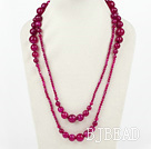 Round Style Faceted largo Rose Pink Collar ...