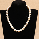Best Mother Gift Graceful 10-11mm Natural White Pearl Party Necklace