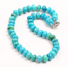 Classic Single Strand Abacus Shape Spider Stone Necklace with Moonlight Clasp under $ 40