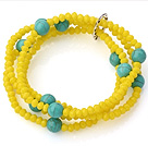 Fashion multilags Yellow Jade -Like Crystal...